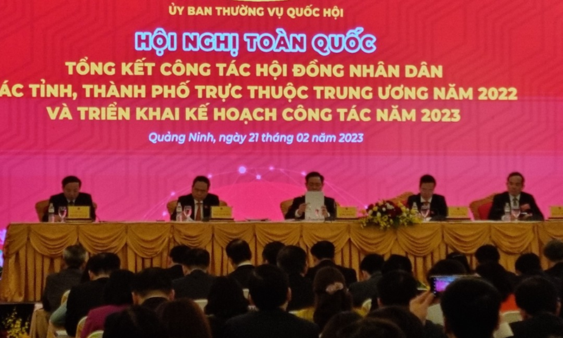 Chủ tịch Quốc hội Vương Đình Huệ chủ trì hội nghị toàn quốc về công tác HĐND