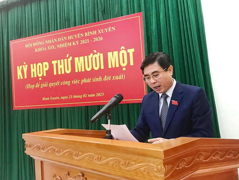 Bình Xuyên (Vĩnh Phúc): HĐND huyện tổ chức Kỳ họp thứ 11 giải quyết công việc phát sinh đột xuất