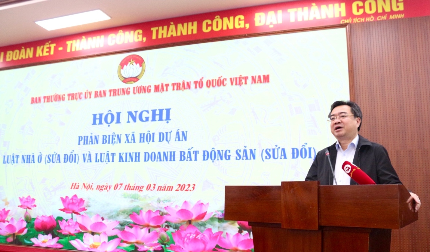 Tiếp tục sửa đổi Luật Nhà ở, Luật Kinh doanh bất động sản phù hợp với thực tiễn đặt ra