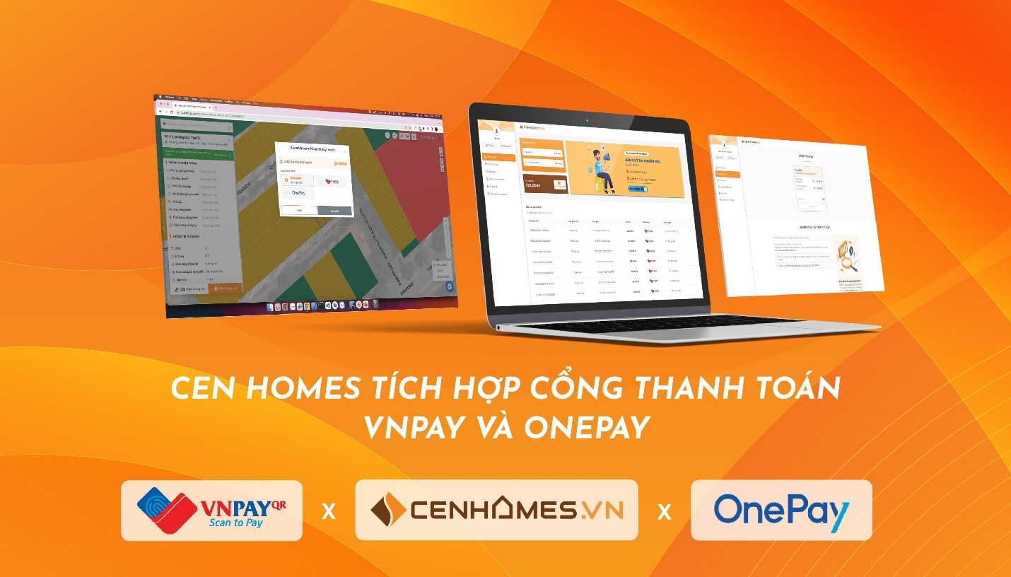 Dễ dàng tra cứu giá nhà đất trên Cenhomes.vn với VNPay, OnePay