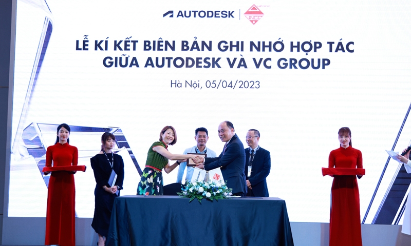 Autodesk và VC Group ký kết Biên bản ghi nhớ thúc đẩy chuyển đổi số và ứng dụng công nghệ trong xây dựng