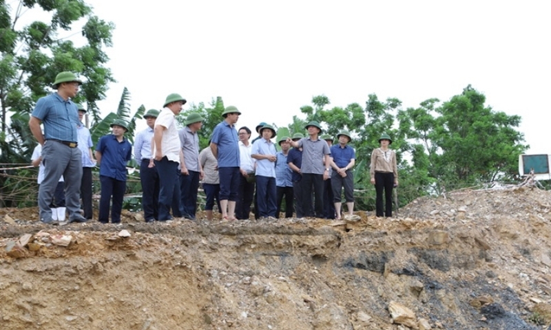 Thanh Hóa: Kiểm tra tiến độ thi công một số dự án, công trình phục vụ công tác phòng, chống lụt bão