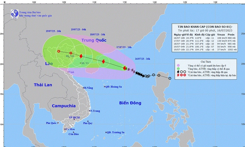 Thanh Hóa: Ban hành Công điện khẩn ứng phó bão số 01