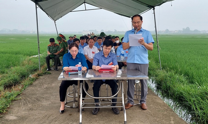 Tam Dương (Vĩnh Phúc): Cưỡng chế kiểm điểm bắt buộc thực hiện Dự án đầu tư xây dựng và kinh doanh hạ tầng Cụm công nghiệp Hoàng Lâu