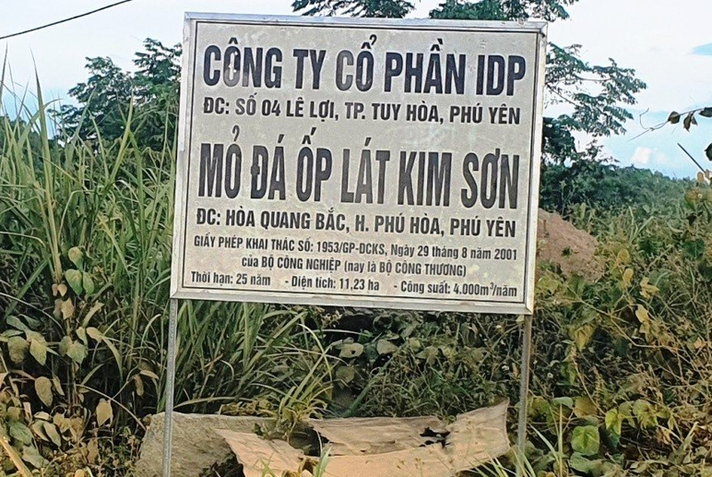 Phú Yên: Cần làm rõ vị trí khai thác mỏ đá ốp lát Kim Sơn của Công ty Cổ phần IDP