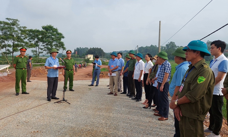 Lập Thạch (Vĩnh Phúc): Cưỡng chế kiểm đếm bắt buộc đối với 4 hộ dân tại xã Tiên Lữ