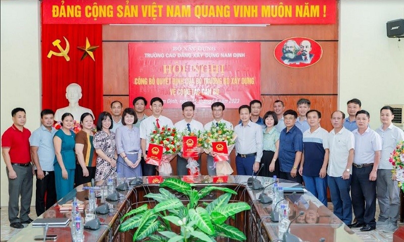 Bộ Xây dựng công bố Quyết định bổ nhiệm cán bộ trường Cao đẳng Xây dựng Nam Định