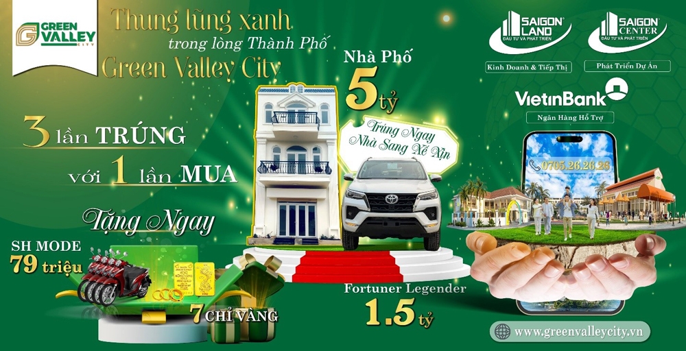 Green Valley City tung chương trình khuyến mãi chưa có tiền lệ đón sóng