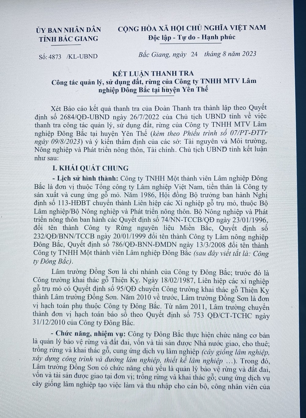 Yên Thế (Bắc Giang): Buông lỏng quản lý, hàng trăm ha đất do Công ty Lâm nghiệp Đông Bắc quản lý bị lấn chiếm