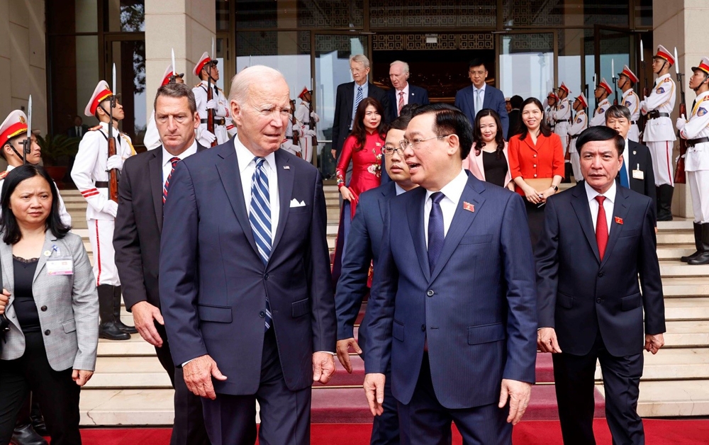 Chủ tịch Quốc hội Vương Đình Huệ hội kiến Tổng thống Hoa Kỳ Joseph R.Biden