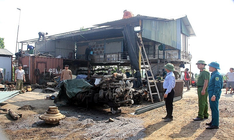 Yên Lạc (Vĩnh Phúc): Cưỡng chế buộc thực hiện biện pháp khắc phục hậu quả đối với các hộ vi phạm pháp luật về đất đai