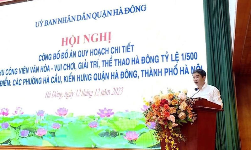 Hà Nội: Công bố quy hoạch chi tiết khu công viên văn hóa, vui chơi giải trí thể thao Hà Đông