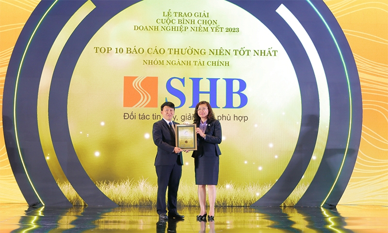 SHB được vinh danh Top 10 doanh nghiệp có Báo cáo thường niên tốt nhất