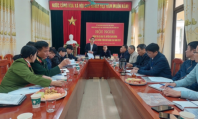 Tam Dương (Vĩnh Phúc): Thẩm tra xã Đạt Tú đạt chuẩn xã nông thôn mới nâng cao năm 2023