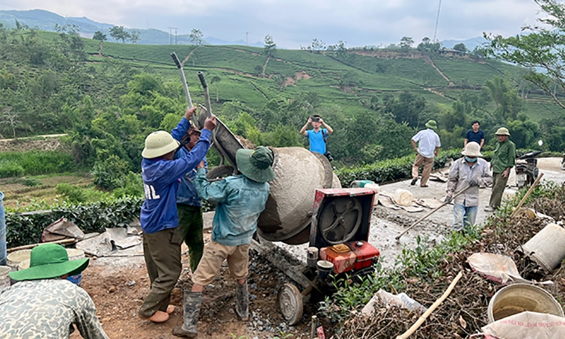 Văn Chấn (Yên Bái): Cứng hoá 100% tuyến đường liên xã