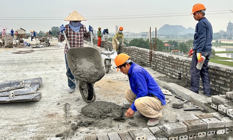 Ninh Bình: Tập trung thi công ở nhiều công trình ngày cận Tết