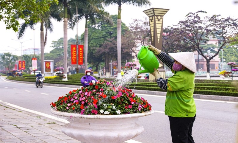 Vĩnh Phúc: Chỉnh trang đô thị đón Xuân mới