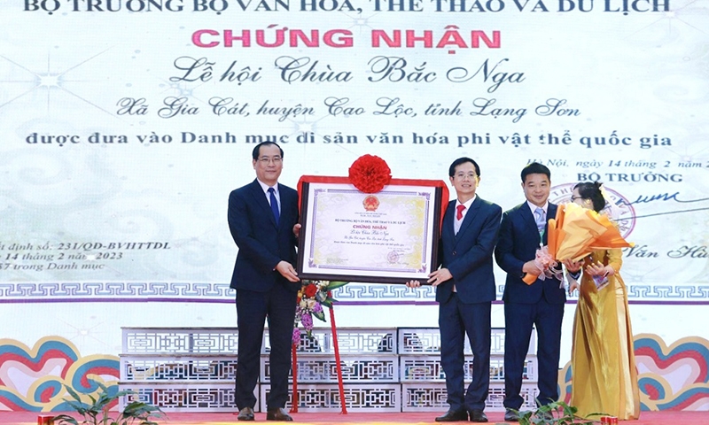 Lạng Sơn: Lễ hội chùa Bắc Nga được công nhận là Di sản văn hóa phi vật thể quốc gia