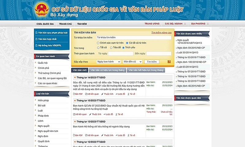 Bộ Xây dựng hoàn thành việc hệ thống hóa văn bản quy phạm pháp luật giai đoạn 2019 - 2023