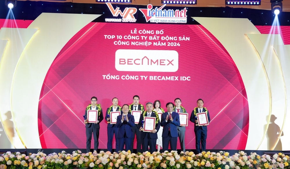 Becamex IDC tiếp tục đạt danh hiệu Công ty bất động sản công nghiệp uy tín nhất Việt Nam