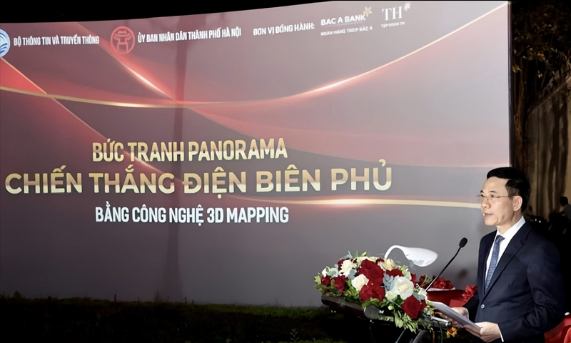 Tranh panorama “Chiến dịch Điện Biên Phủ” đến với người dân Hà Nội bằng công nghệ 3D mapping