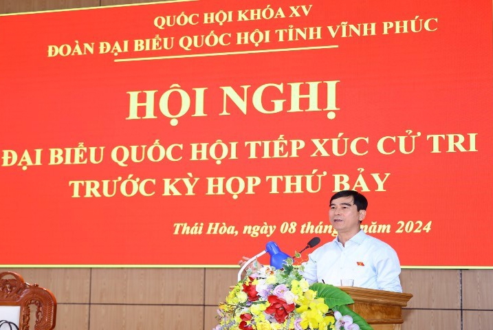 Vĩnh Phúc: Đoàn Đại biểu Quốc hội tỉnh tiếp xúc cử tri tại huyện Lập Thạch