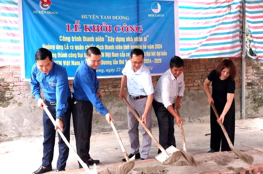 Tam Dương (Vĩnh Phúc): Khởi công công trình thanh niên “Xây dựng nhà nhân ái”