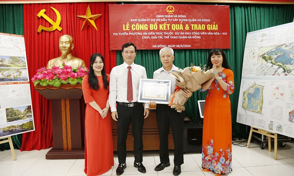 Trao giải Cuộc thi tuyển phương án kiến trúc các hạng mục công trình thuộc dự án Khu công viên văn hóa - vui chơi, giải trí, thể thao quận Hà Đông