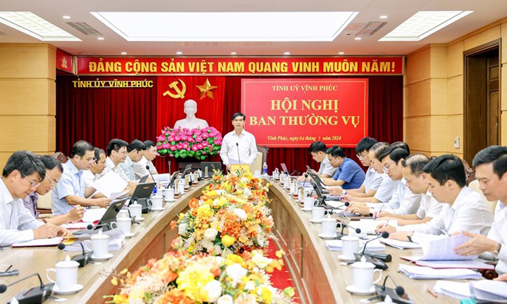 Ban Thường vụ Tỉnh ủy Vĩnh Phúc cho ý kiến nhiều nội dung chuẩn bị trình tại Kỳ họp thứ 16, HĐND tỉnh khóa XVII