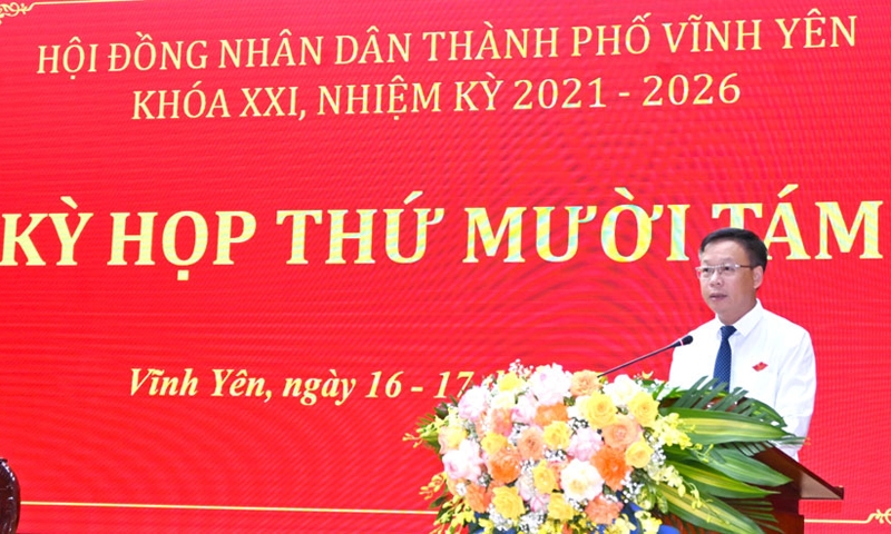 Vĩnh Phúc: HĐND thành phố Vĩnh Yên khóa XXI, nhiệm kỳ 2021 – 2026 khai mạc Kỳ họp thứ mười tám