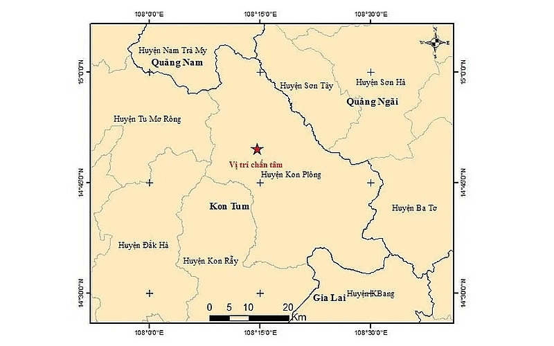 Động đất tại Kon Tum có xu hướng tiếp diễn