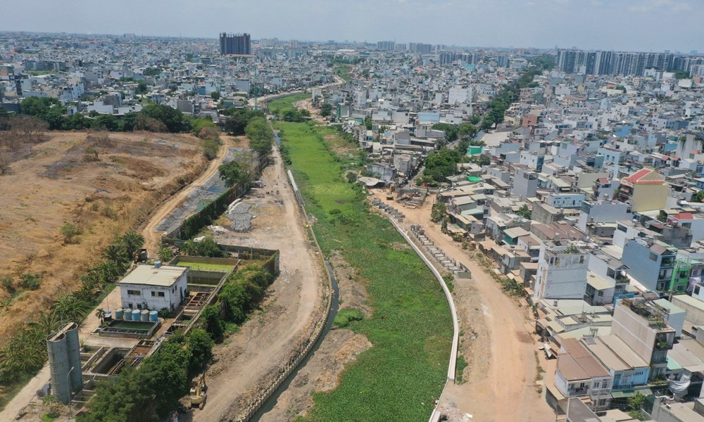 Toàn cảnh dự án cải tạo kênh Tham Lương - Bến Cát sau hơn 1 năm thi công