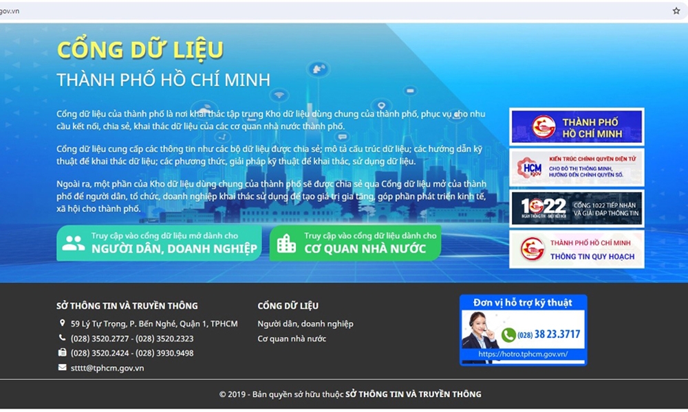 Thành phố Hồ Chí Minh mở “kho” dữ liệu, người dân tự do khai thác