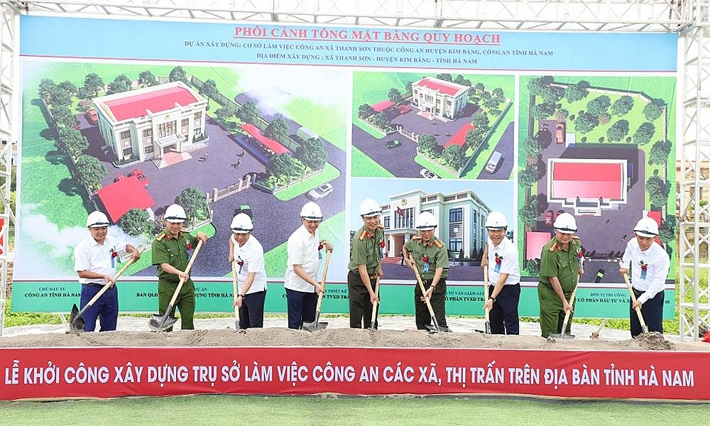 Hà Nam: Khởi công xây dựng 34 trụ sở làm việc Công an xã, thị trấn