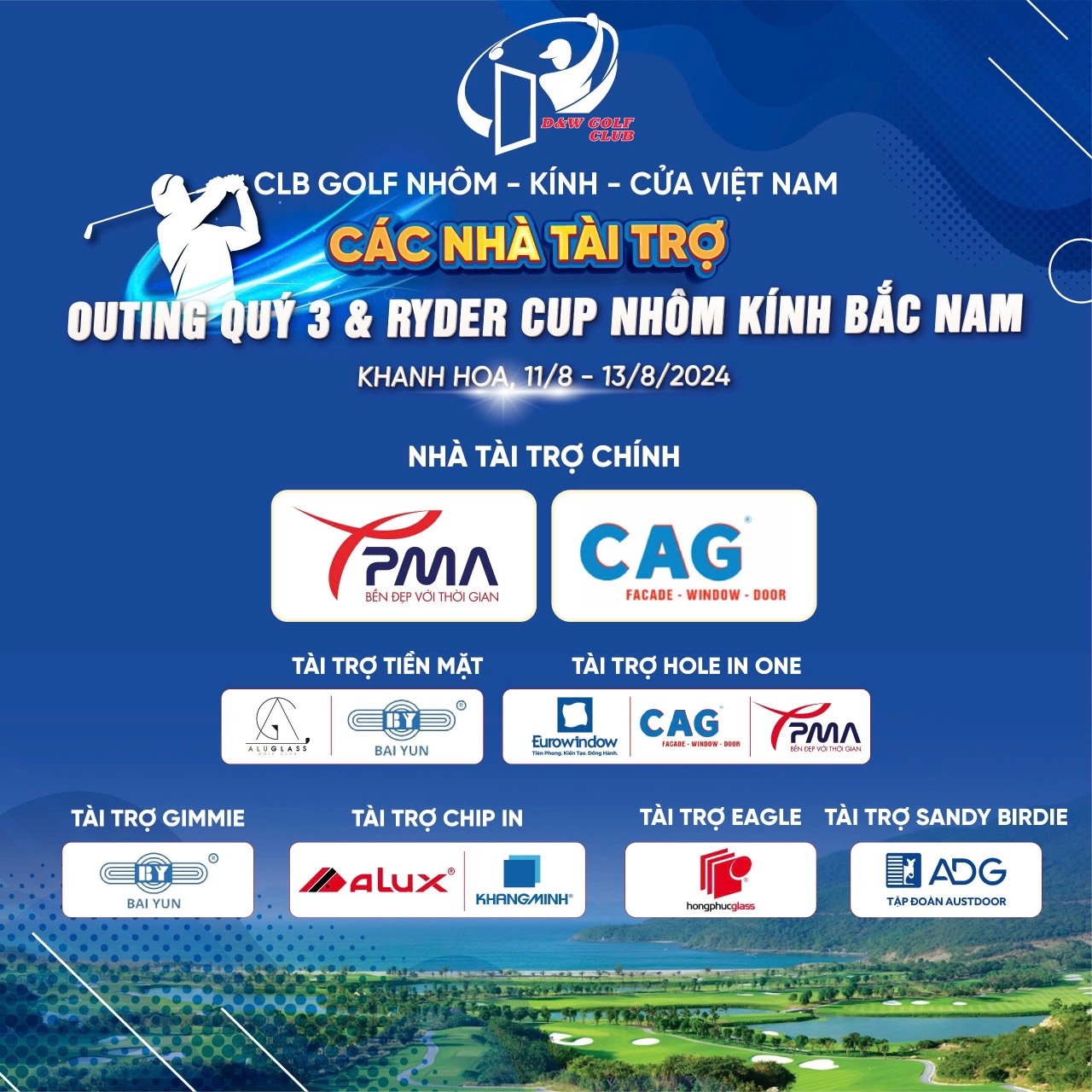 Ryder Cup nhôm kính Bắc Nam và Outing quý III/2024 - Tranh Cup PMA tại Khánh Hòa thành công rực rỡ