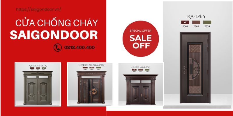 Cửa chống cháy Sài Gòn Door - Chất lượng nâng tầm thương hiệu