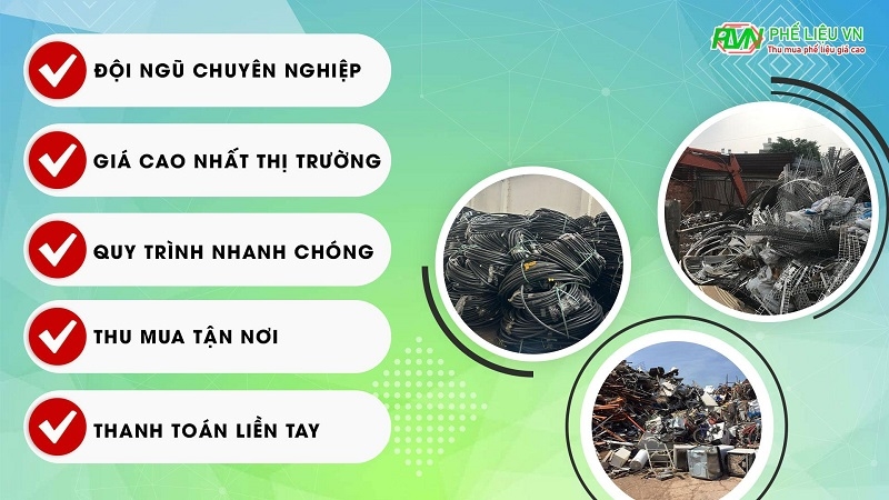 Phế liệu VN - Công ty thu mua phế liệu giá cao, tận nơi, uy tín