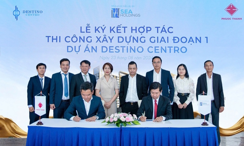 Seaholdings hợp tác cùng nhà thầu Phước Thành xây dựng dự án Destino Centro