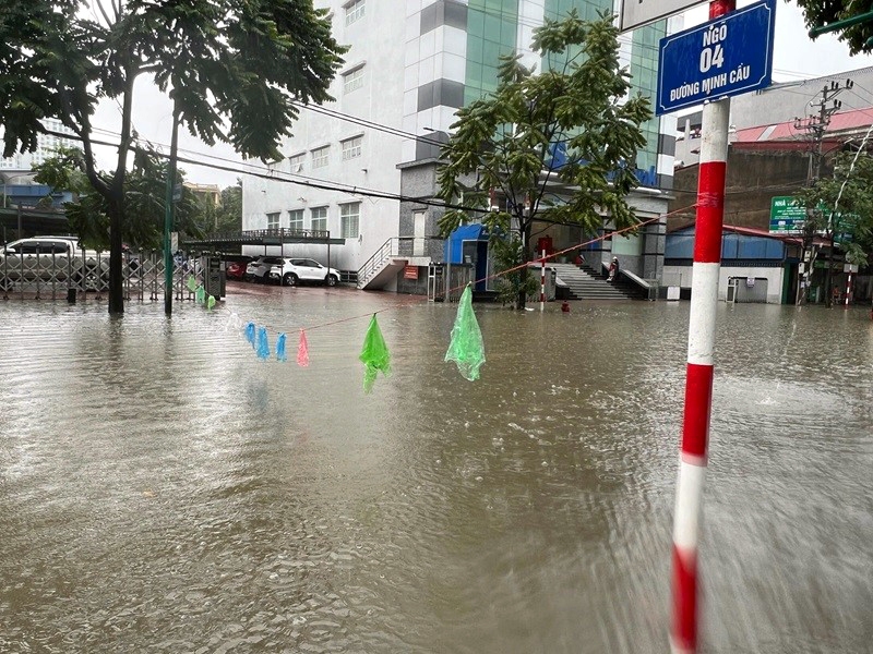 Thái Nguyên: Mưa lớn gây ngập nhiều khu vực