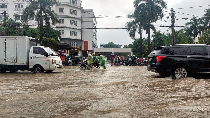 Thái Nguyên: Mưa lớn gây ngập nhiều khu vực