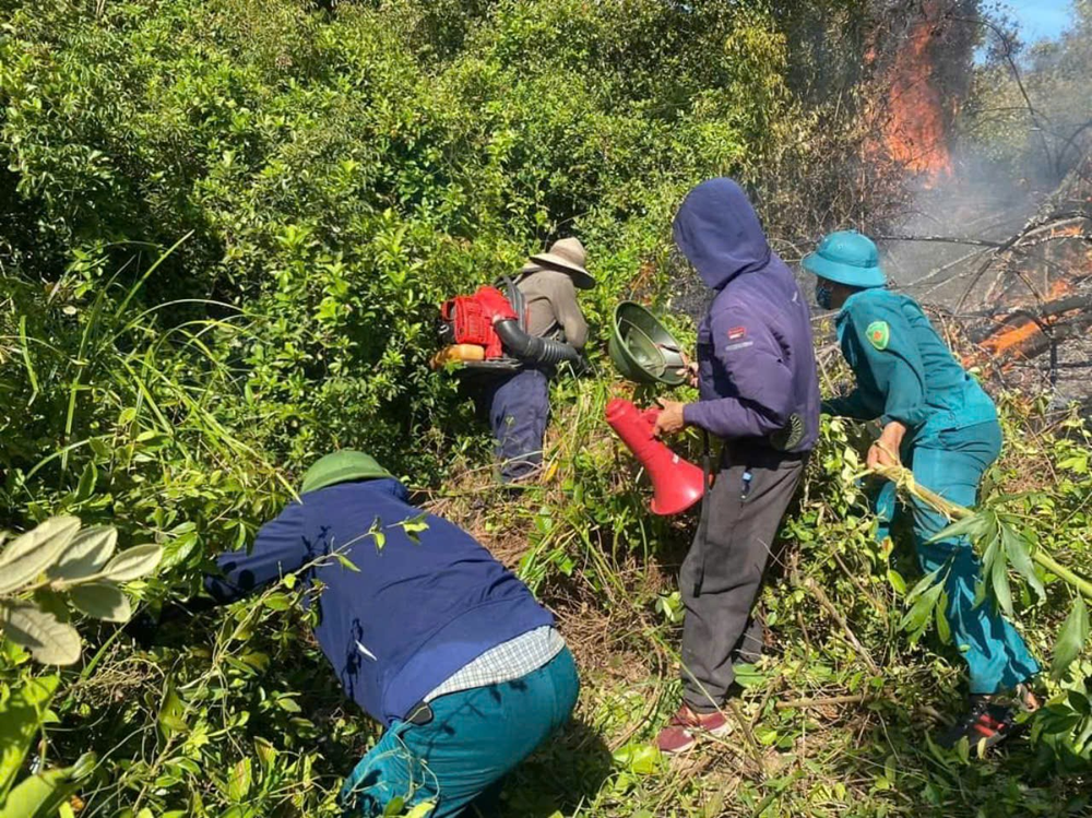 Lộc Hà (Hà Tĩnh): Kịp thời khống chế, dập tắt đám cháy rừng