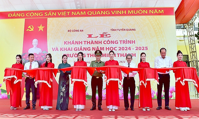 Tuyên Quang: Khánh thành trường Trung học cơ sở Minh Thanh do Bộ Công an đầu tư