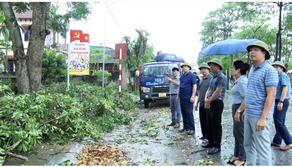 Vĩnh Phúc: Chủ tịch UBND huyện Lập Thạch kiểm tra công tác ứng phó với bão số 3