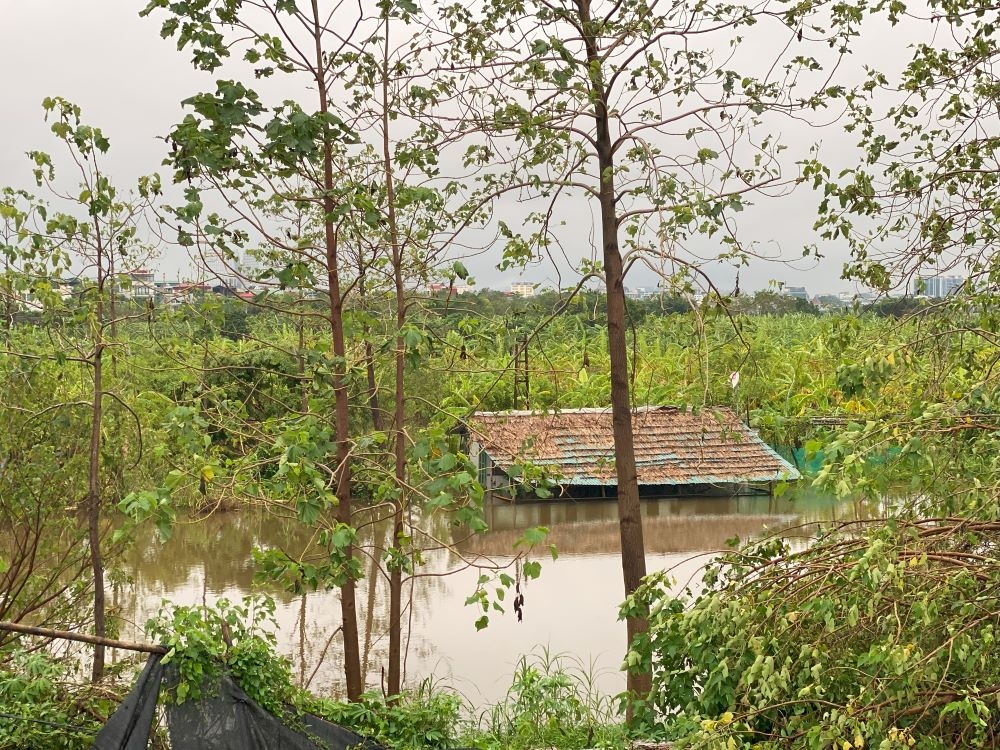 Long Biên (Hà Nội): Nhiều khu dân cư ngập trong biển nước