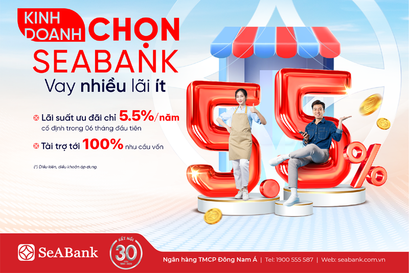 SeABank dành 5.000 tỷ đồng cho vay khách hàng cá nhân bổ sung vốn kinh doanh