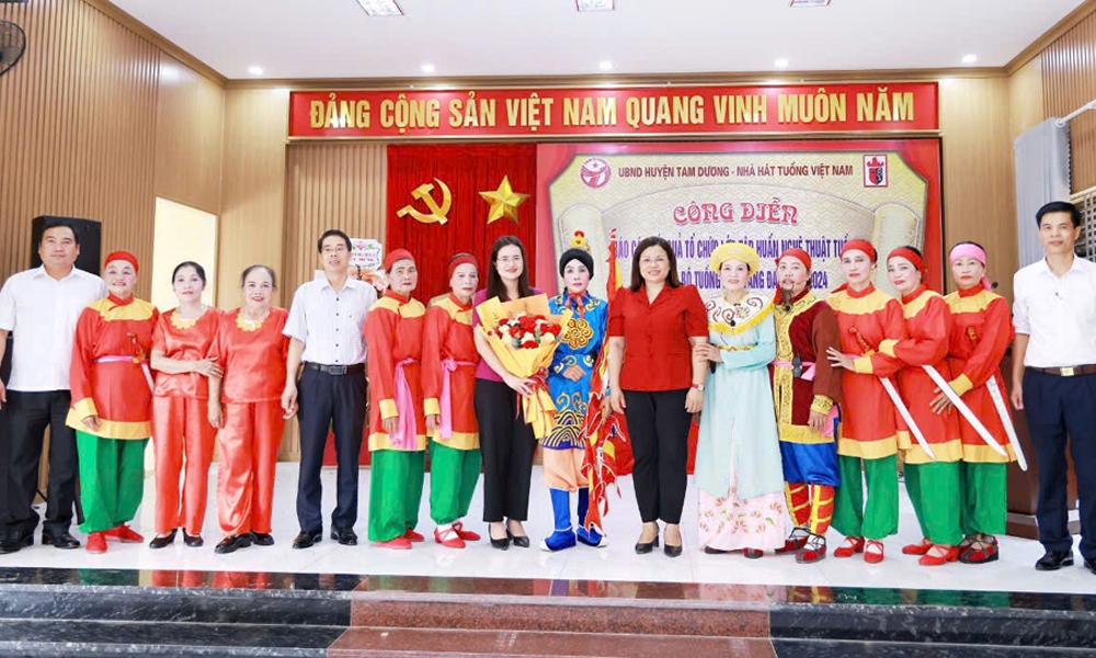 Tam Dương (Vĩnh Phúc): Bảo tồn và phát huy nghệ thuật tuồng cổ trong xây dựng Làng văn hóa kiểu mẫu tại xã Hoàng Đan