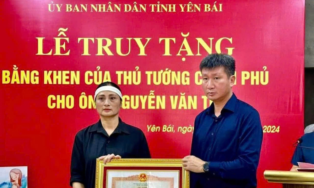 Yên Bái: Ông Nguyễn Văn Thi được Thủ tướng Chính phủ truy tặng Bằng khen