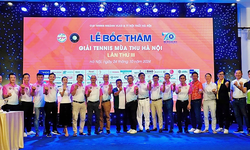 Gần 300 vận động viên tranh tài tại Giải Tennis “Mùa thu Hà Nội lần thứ III”