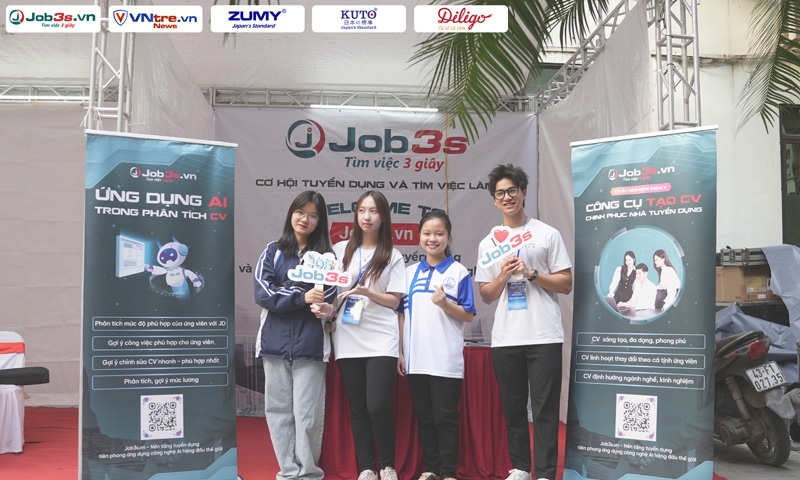 Nền tảng tuyển dụng Job3s.vn: Tiêu điểm thu hút sinh viên tại UEB Job Fair 2024