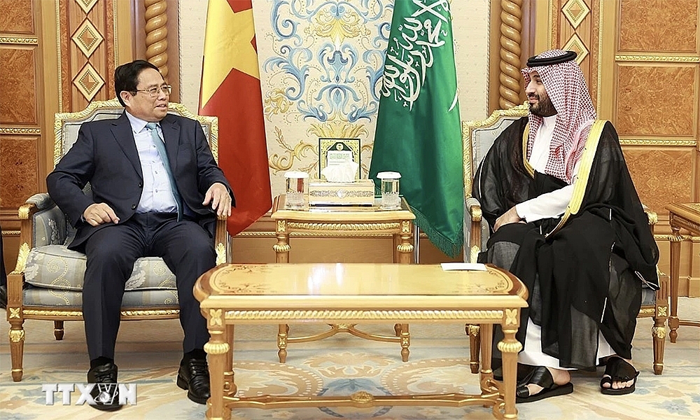 Thủ tướng Phạm Minh Chính hội đàm với Hoàng Thái tử, Thủ tướng Saudi Arabia